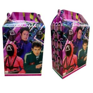 Pack 10 Cajitas Cotillon Y Cumpleaños Juego Del Calamar